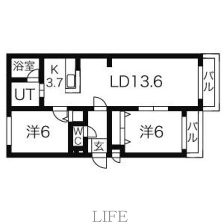 サントアリオデ平和通の物件間取画像